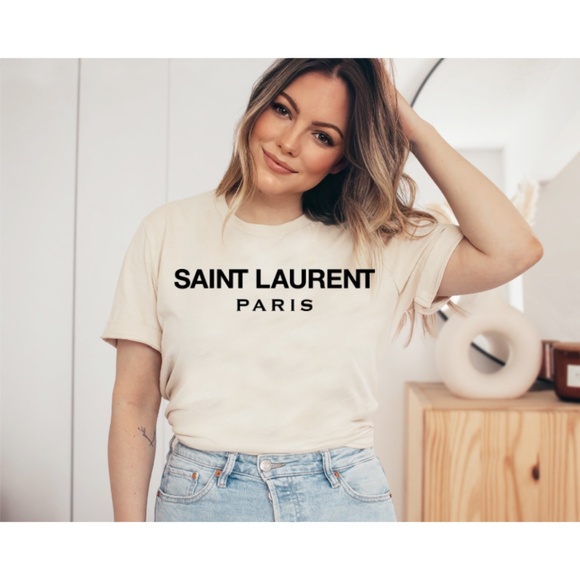 AINT LAURENT VANILLA T-SHIRT - Picture 1 of 2